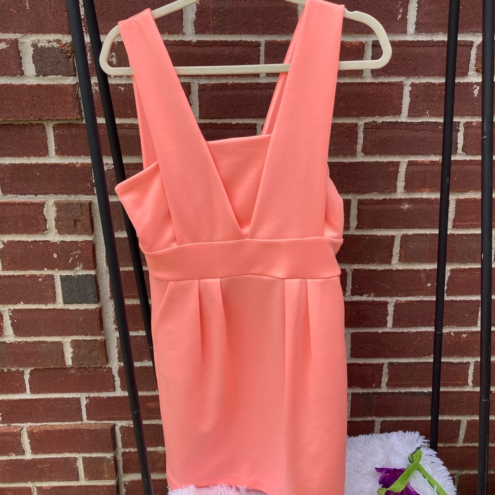 Gianni Bini Vibrant Coral Dress Size Medium (AA)